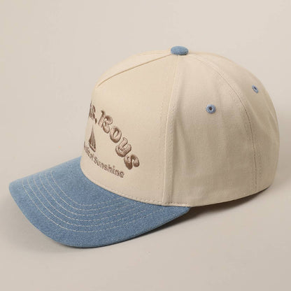 Boats, Boys Text Embroidered Two-Tone Trucker Hat