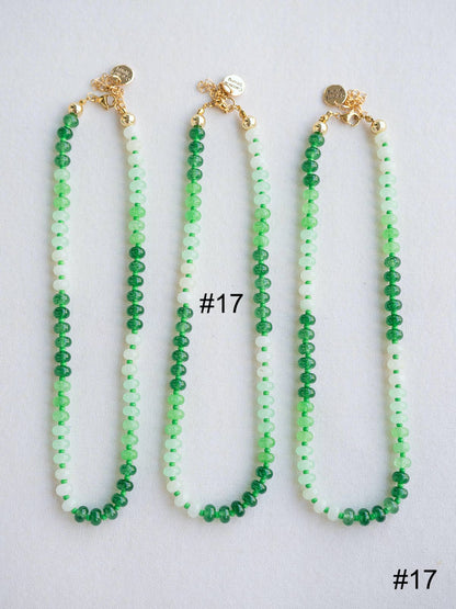 Colorful Beaded Gemstone Candy Necklace Trendy Jewelry
