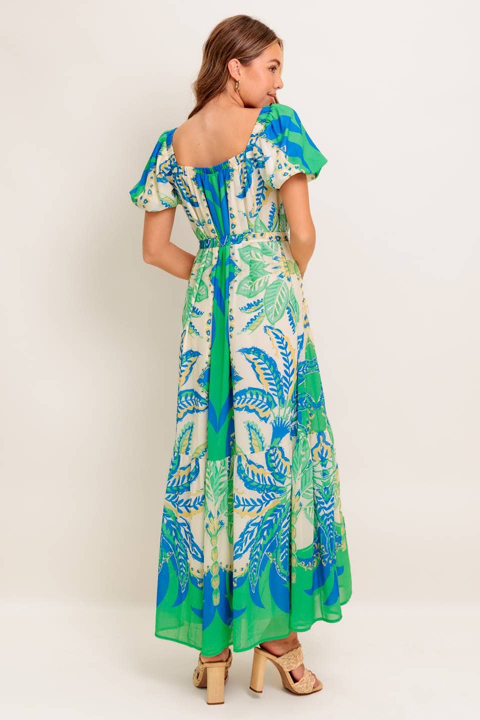 A printed woven maxi dress - ID22479