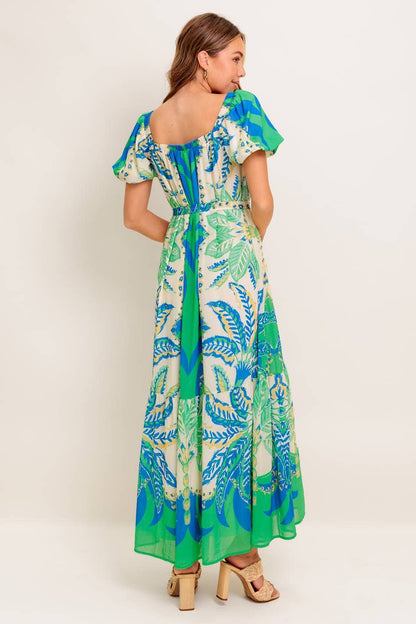A printed woven maxi dress - ID22479