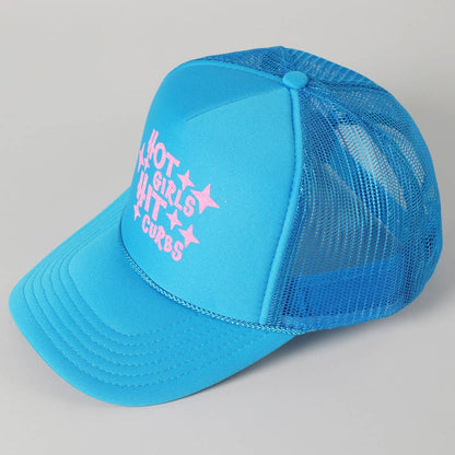 Hot Girls Hit Curbs Glitter Logo Foam Trucker Hat