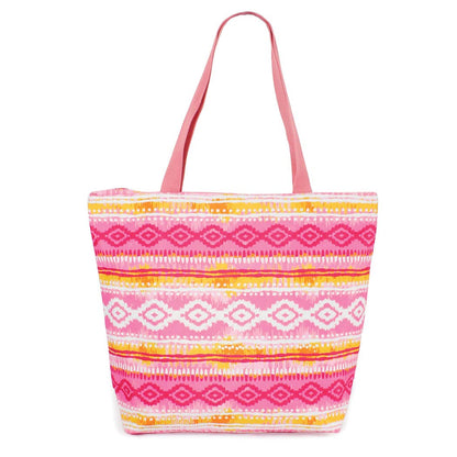Vibrant Ikat Print Tote Bag
