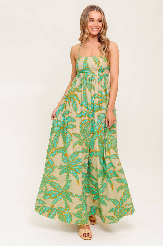 A printed woven maxi dress - ID22468