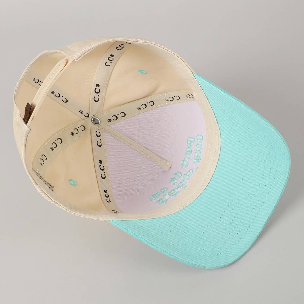 Put it on my dog's tab Two Tone Trucker Hat: MINT / ONE SIZE