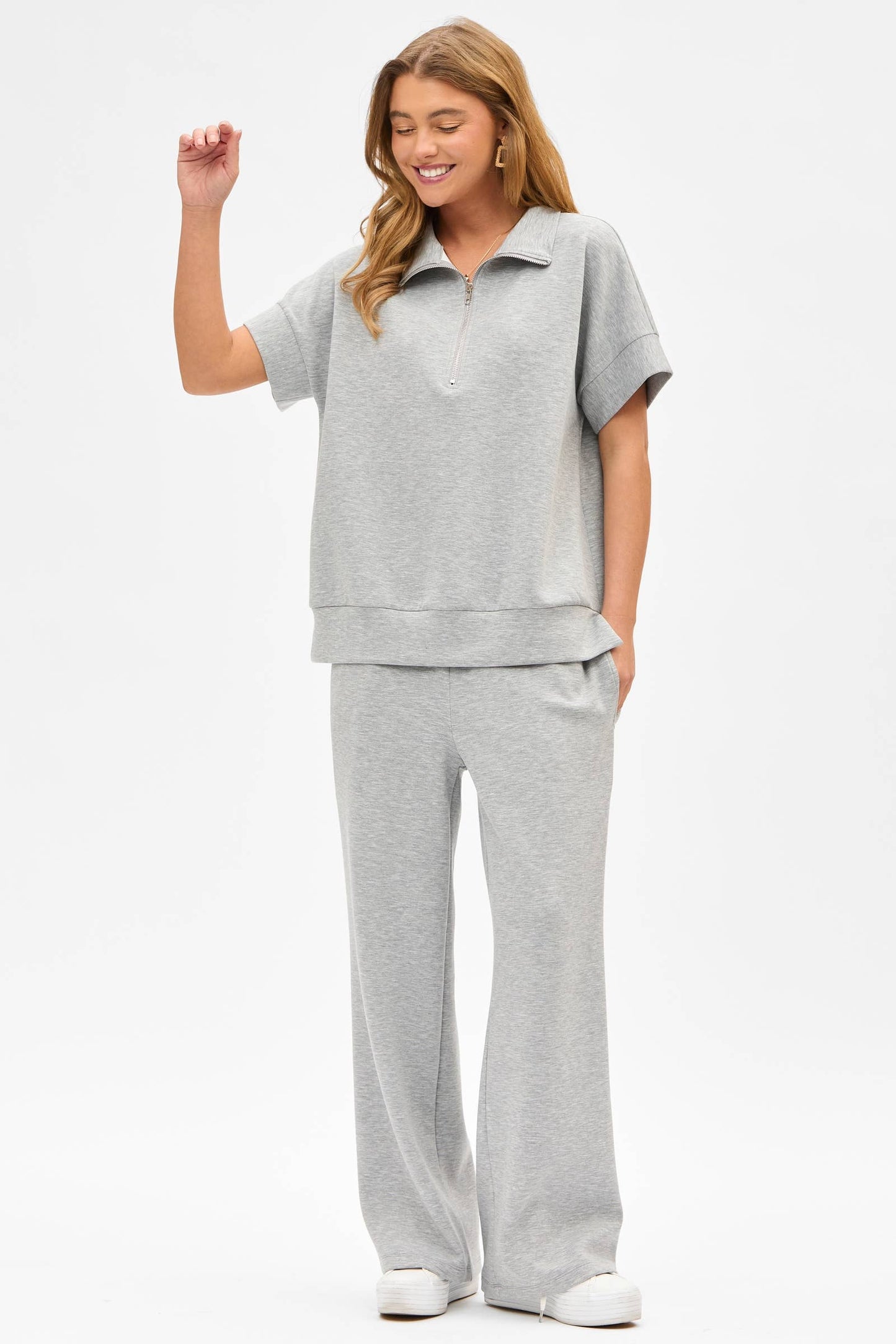 Short Sleeve Quarter Zip + Pants Modal Set TRVSET-CATALINA
