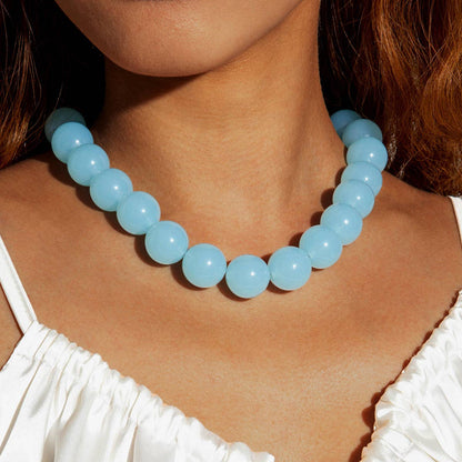 Dopamine Colorful Acrylic Beaded Necklace Trendy Sweet Style