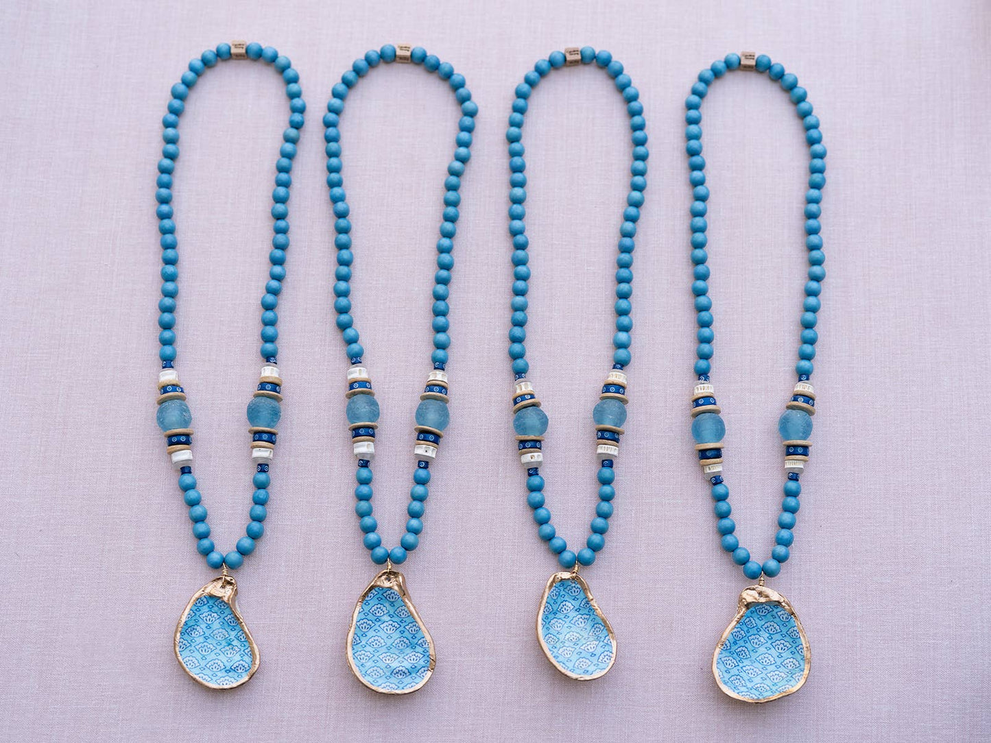 Colorful Trendy Handmade Real Oyster Shell Necklace