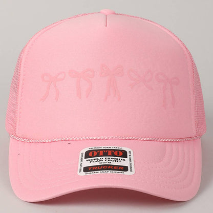 Variety Ribbon Bow Design Foam Trucker Hat