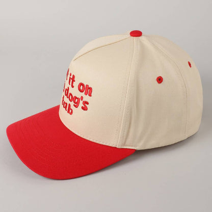 Put it on my dog's tab Two Tone Trucker Hat: MINT / ONE SIZE