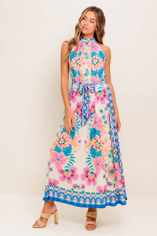 A printed woven maxi dress - ID22336