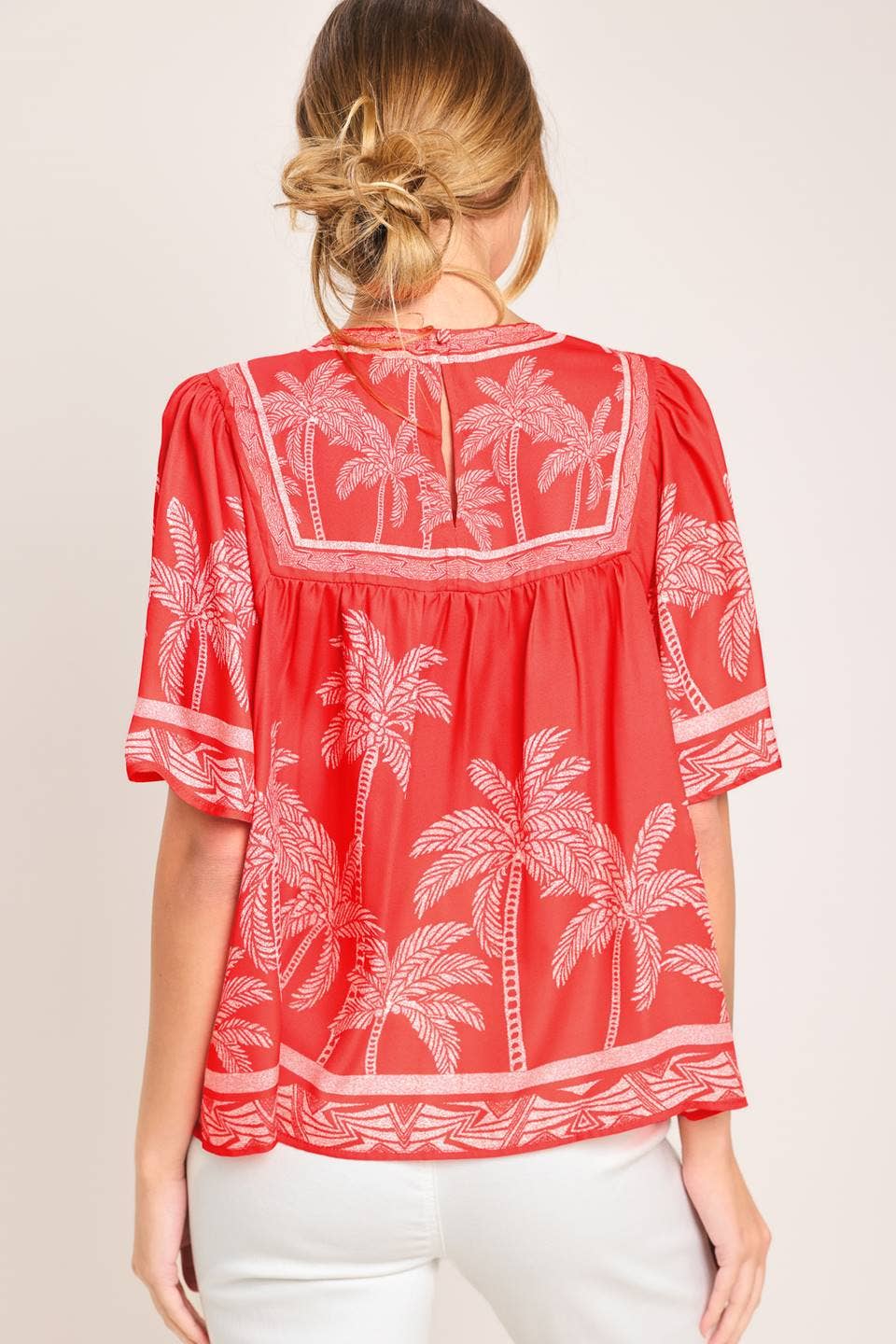 Red Palms Top