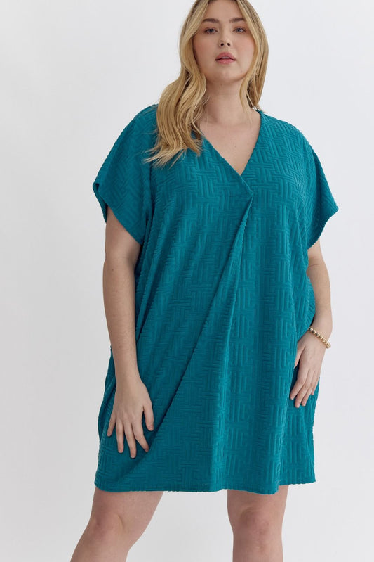 Tide Textured Dress - Curvy