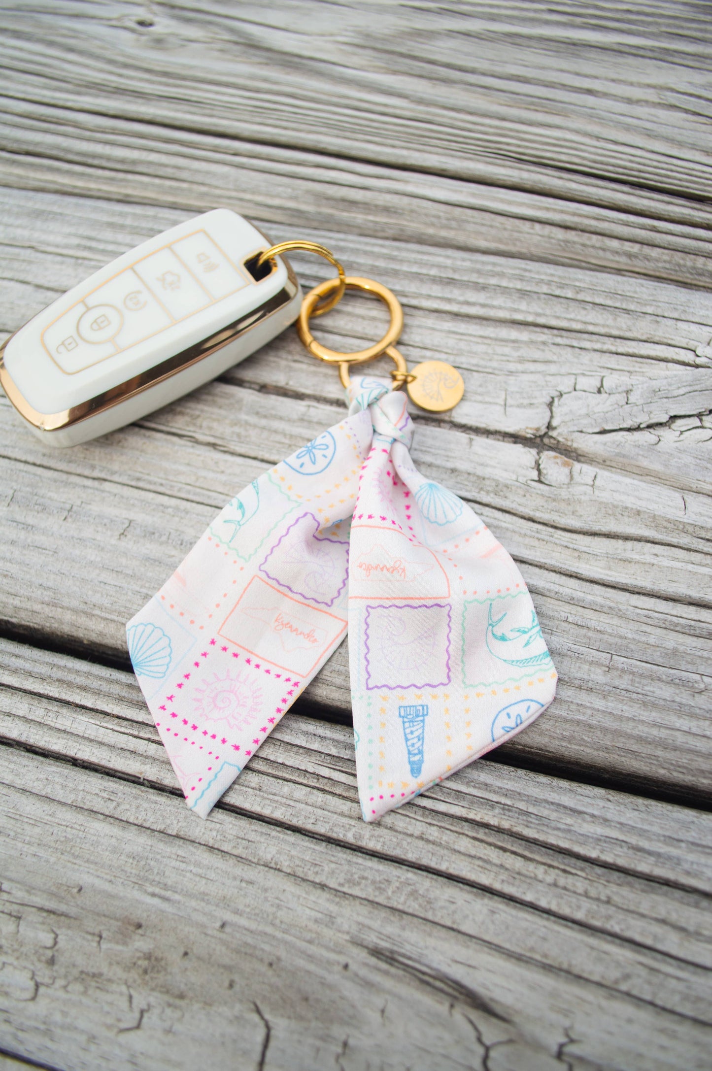 Coastal Chic Satin Keychain