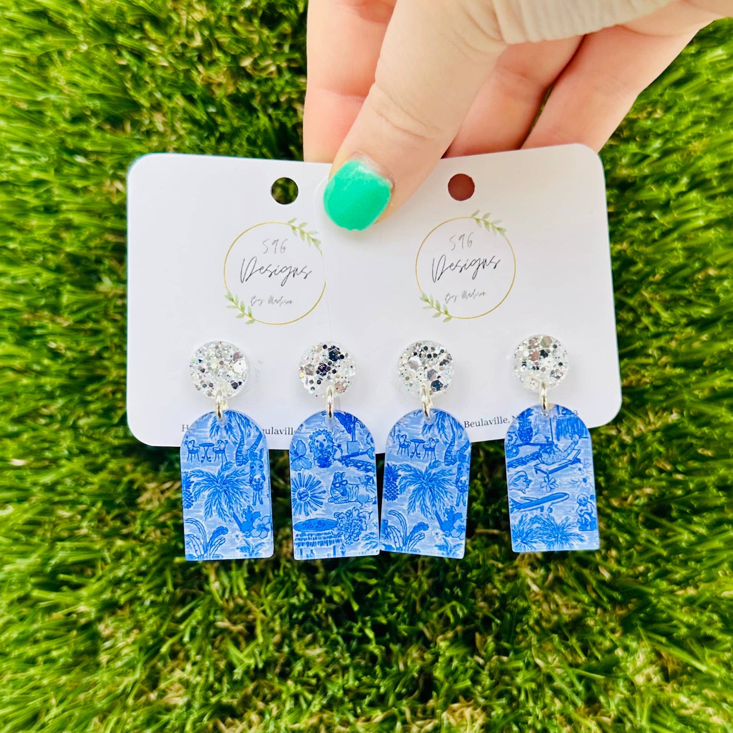 Lilly Pulitzer Inspired Earrings