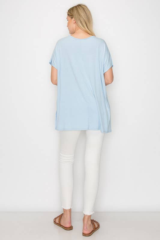 PLUS SIZE SHORT SLEEVE PIKO TOP