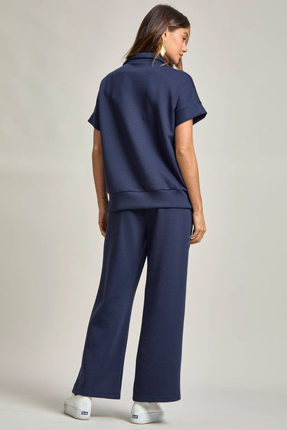 Short Sleeve Quarter Zip + Pants Modal Set TRVSET-CATALINA