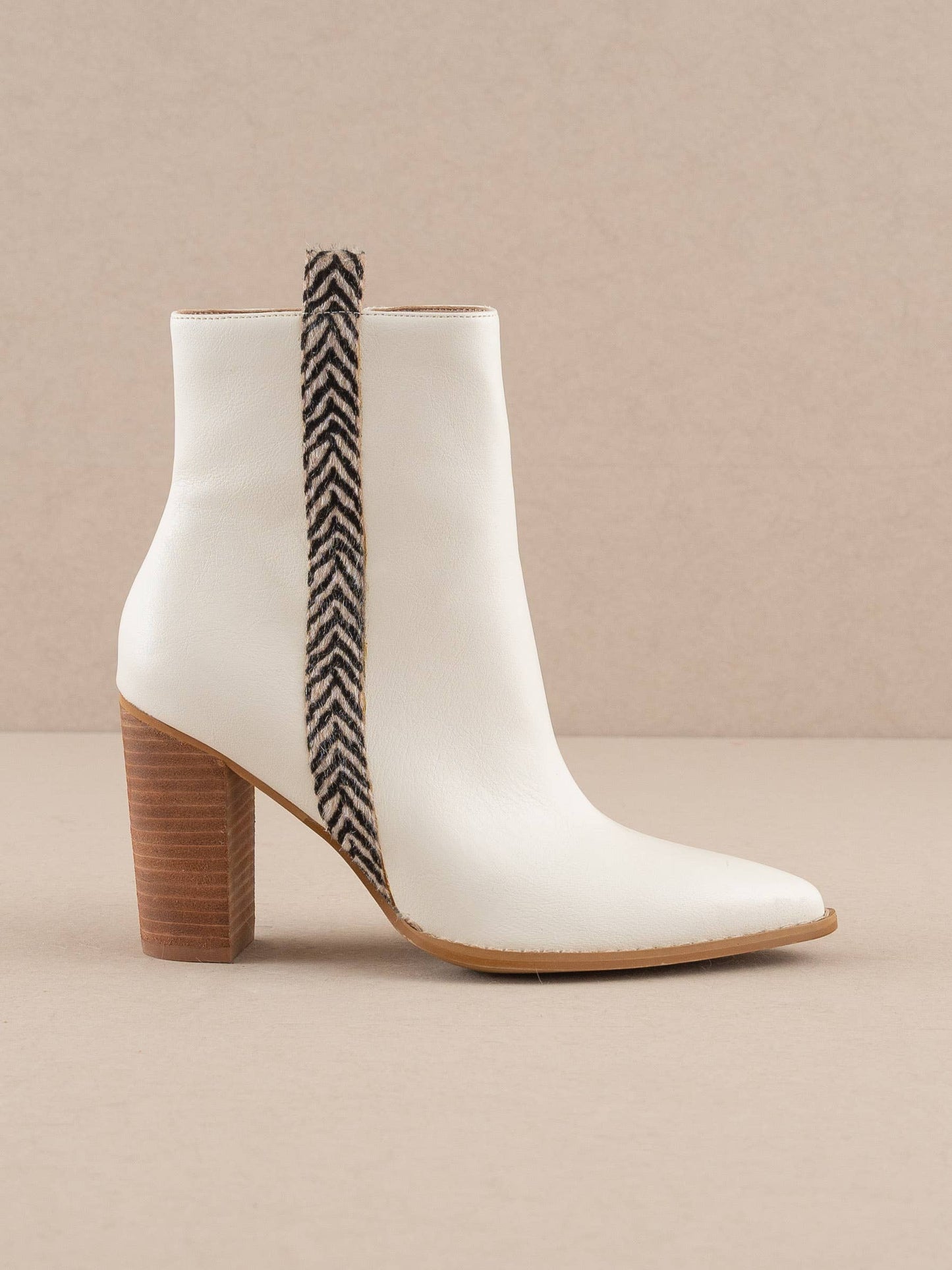 The Lana Beige | Animal Print Detailed Bootie