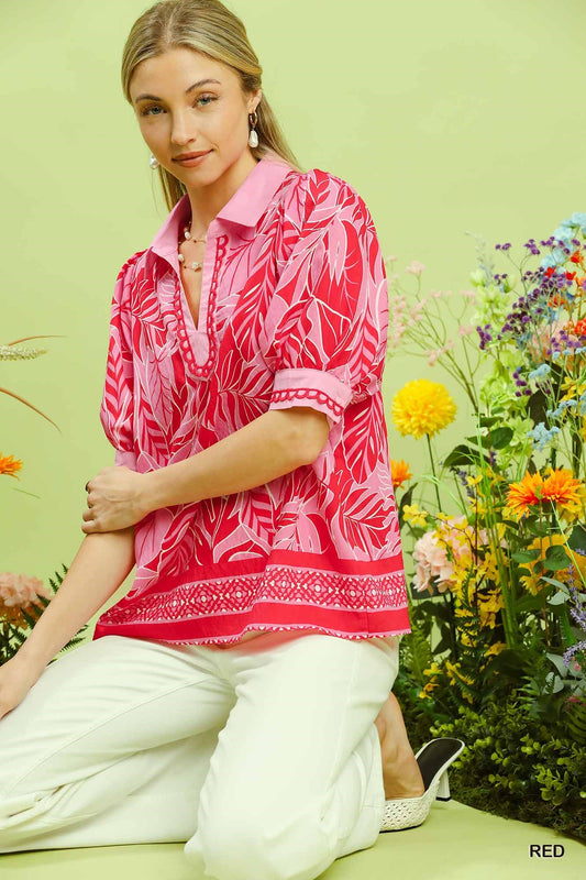 Sunset Palms Blouse