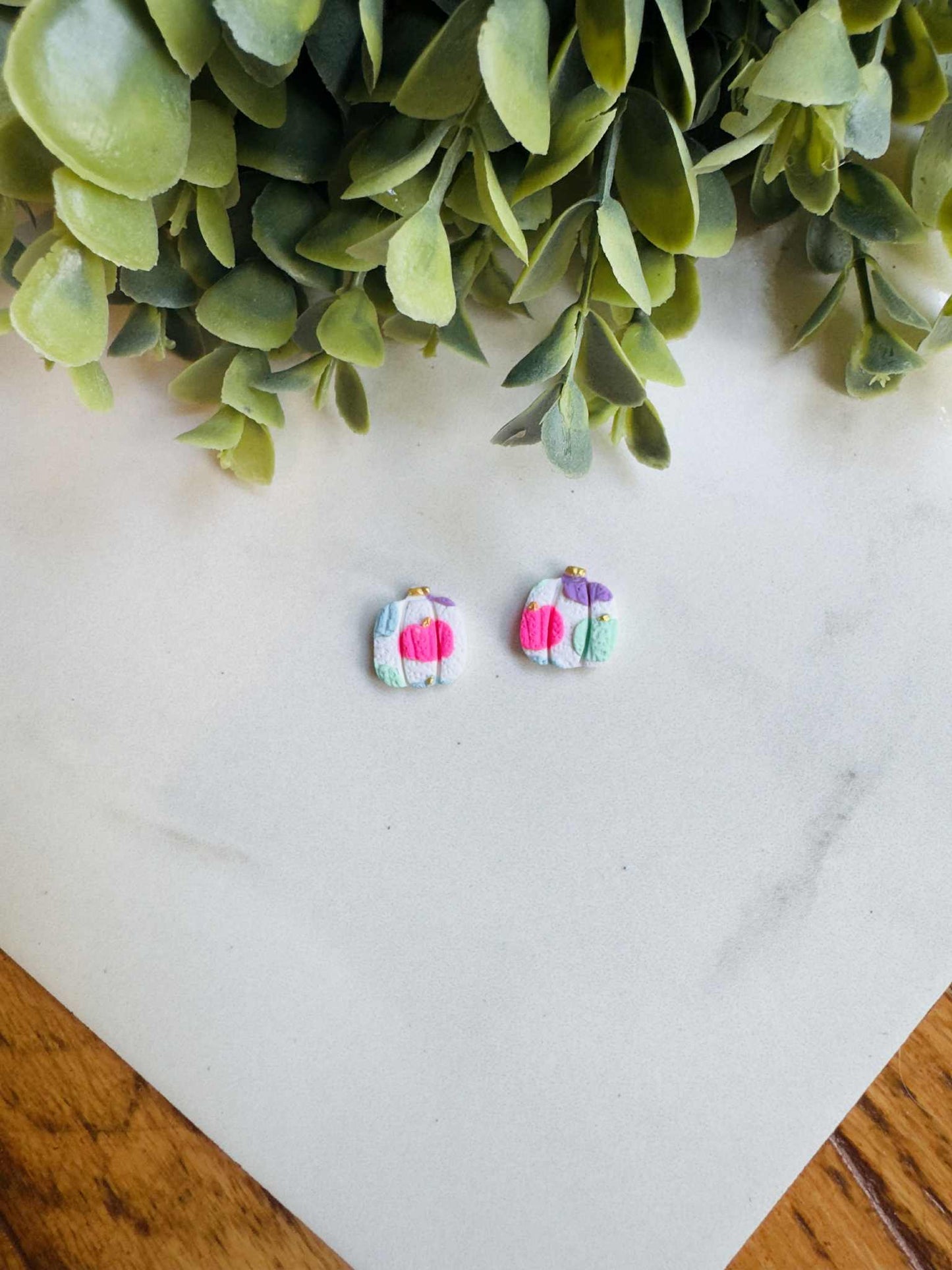 Colorful Pumpkin Collection Unique Handmade Clay Earrings
