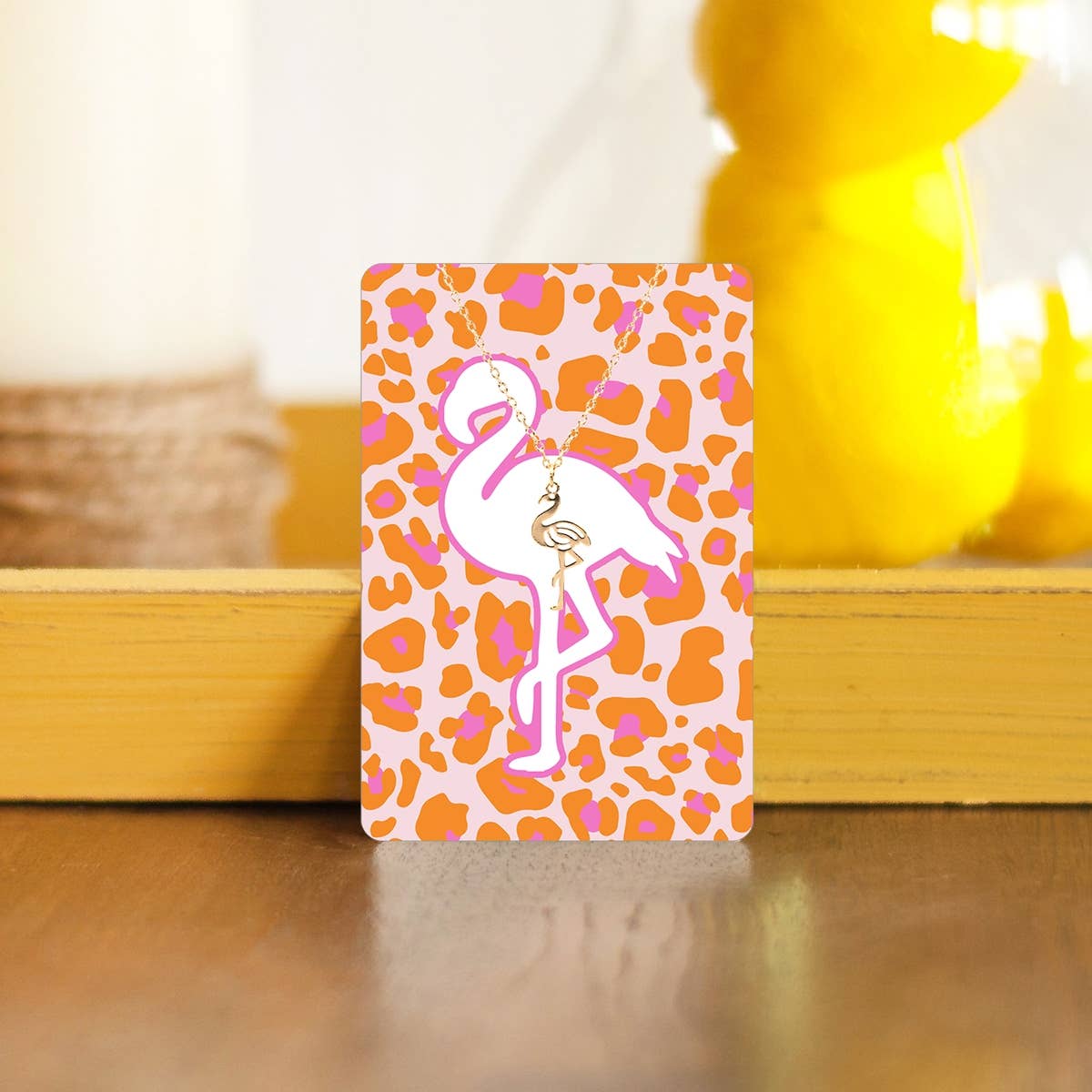 Smitten Kitten Flamingo Keepsake Card