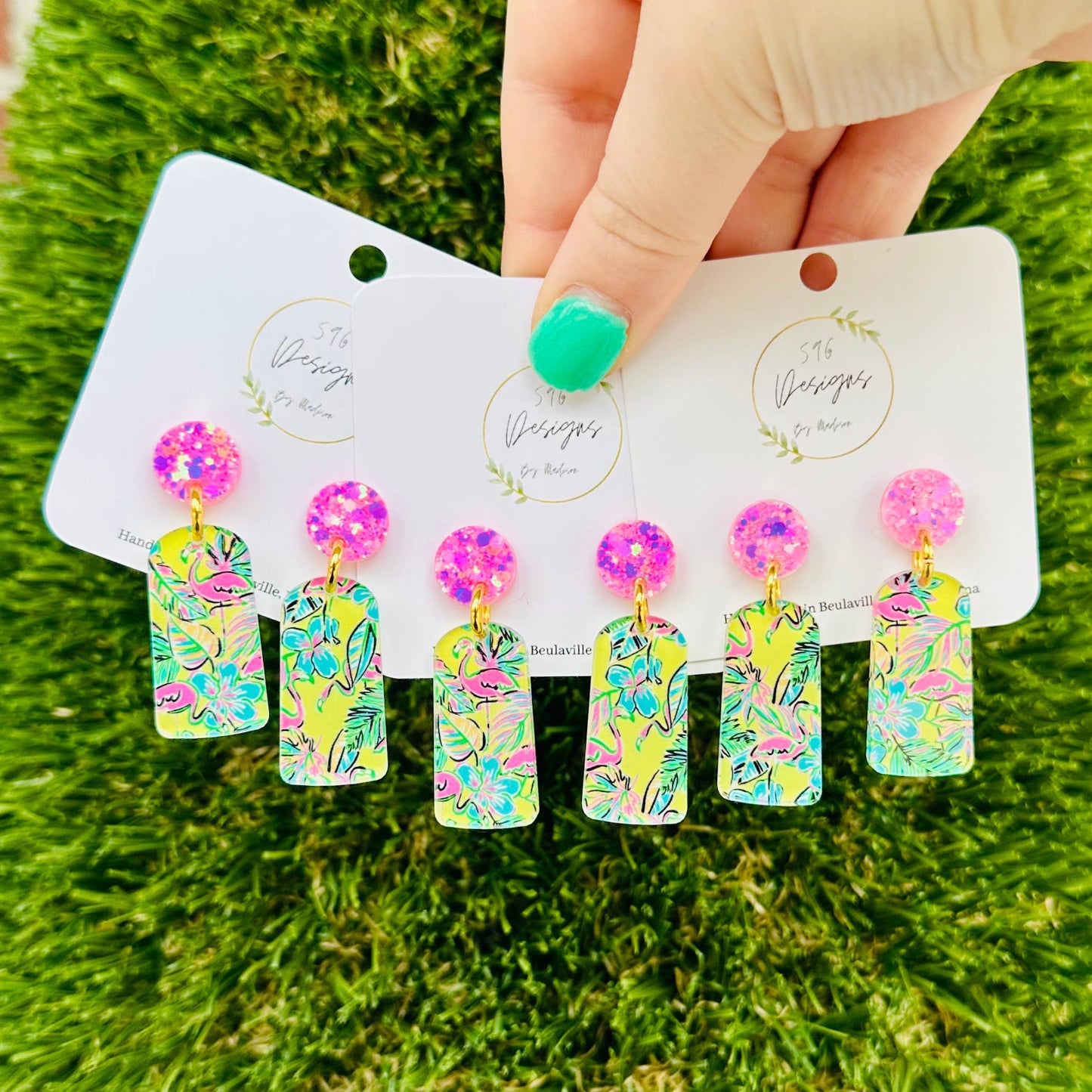Lilly Pulitzer Inspired Earrings