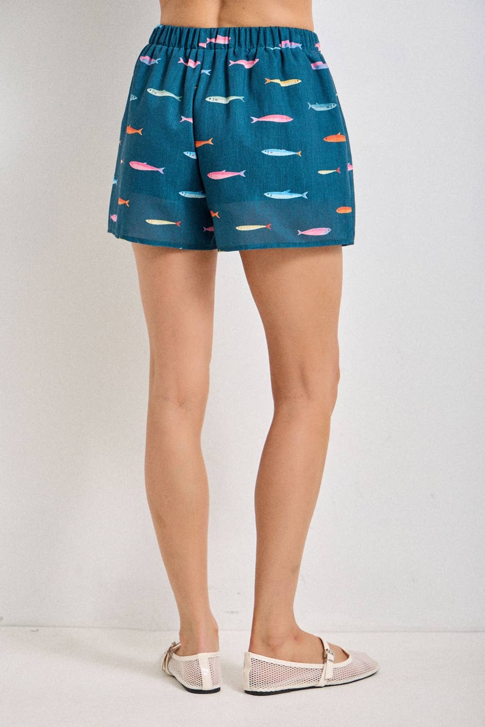 Reel Lucky Drawstring Shorts- Curvy