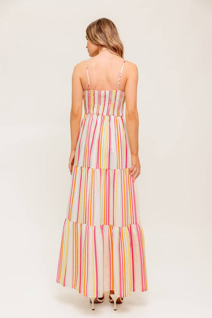 A printed woven maxi dress