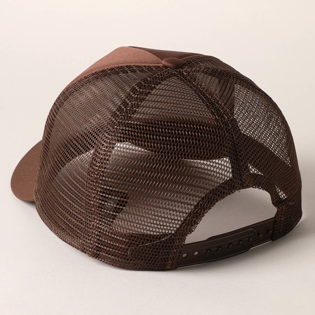 More Espresso Less Depresso Embroidery Trucker Hat
