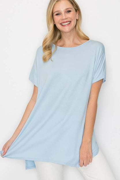 PLUS SIZE SHORT SLEEVE PIKO TOP