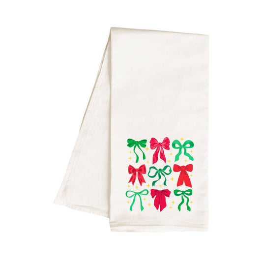 Christmas Bows Hand Towel
