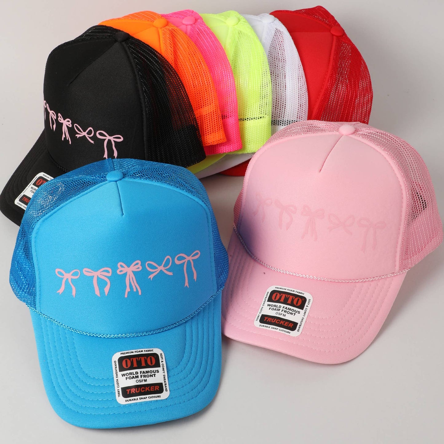 Variety Ribbon Bow Design Foam Trucker Hat