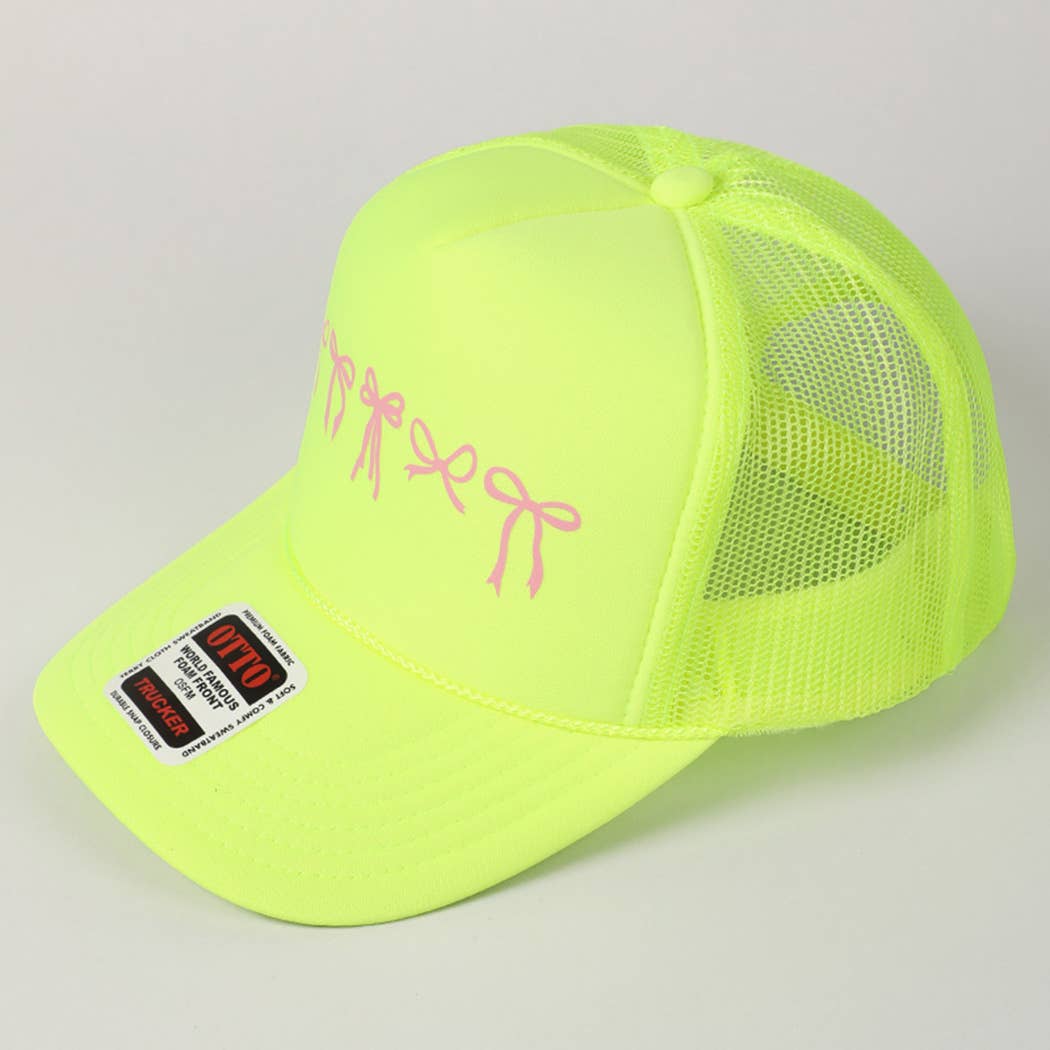 Variety Ribbon Bow Design Foam Trucker Hat