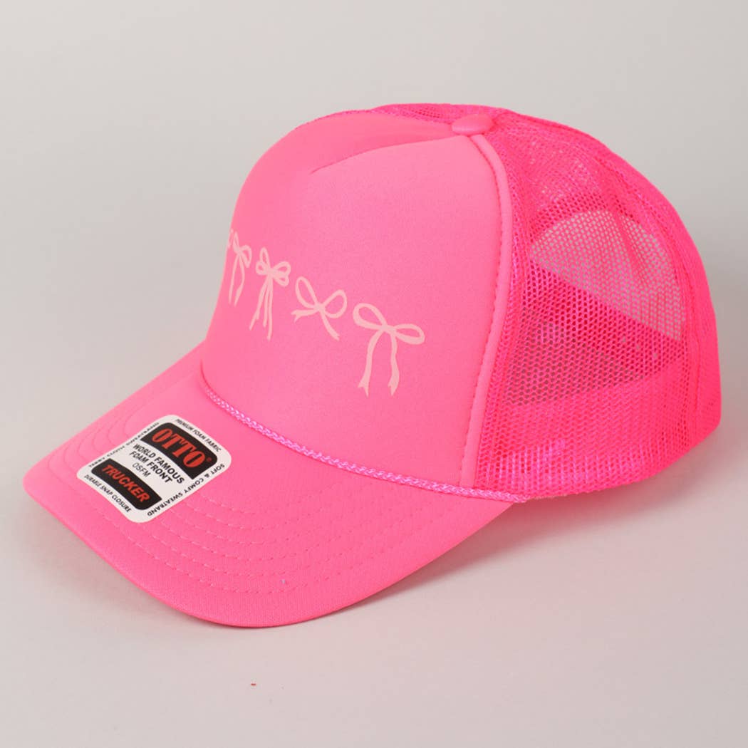 Variety Ribbon Bow Design Foam Trucker Hat