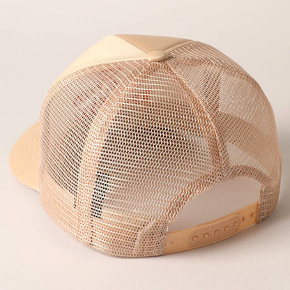Let the Fun Begin Texts Embroidery Trucker Hat