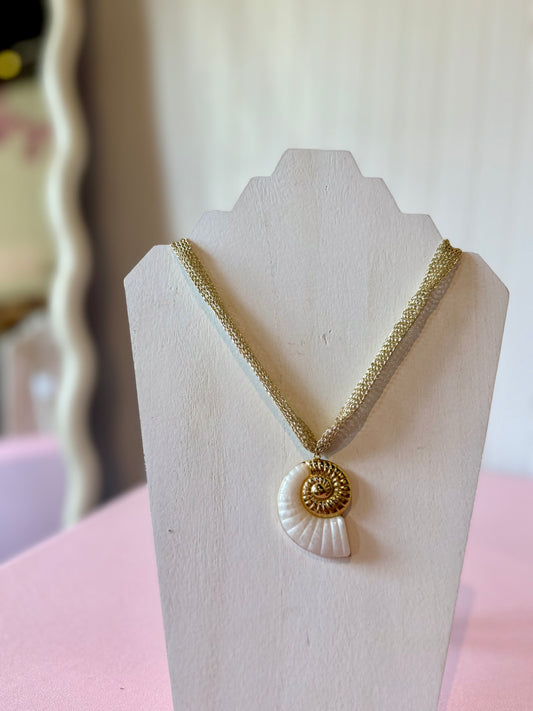 Sunlit Shell Necklace