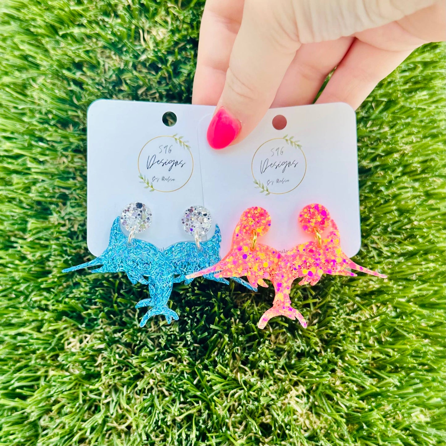 Big Blue Statement Earrings