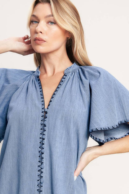 Coastal Breeze Flutter Top