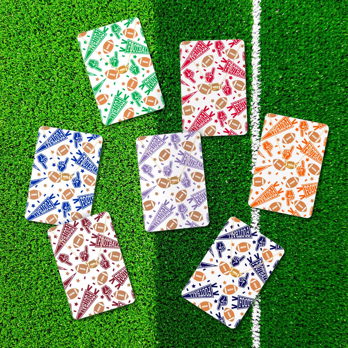 Lilac Football Fan Keepsake Card
