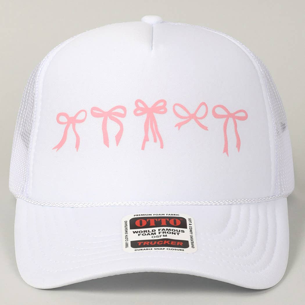 Variety Ribbon Bow Design Foam Trucker Hat