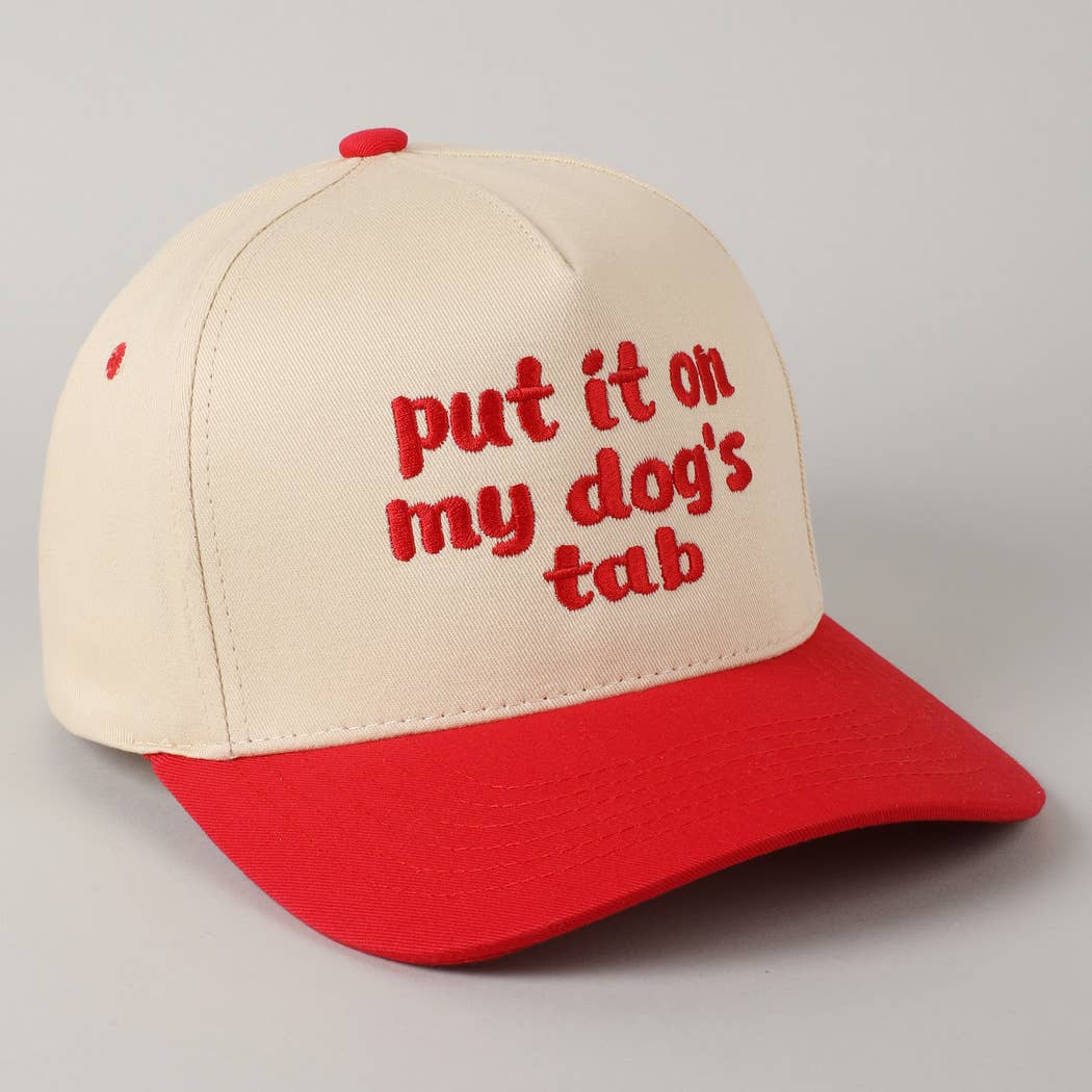 Put it on my dog's tab Two Tone Trucker Hat: MINT / ONE SIZE