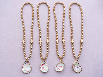 Colorful Trendy Handmade Real Oyster Shell Necklace