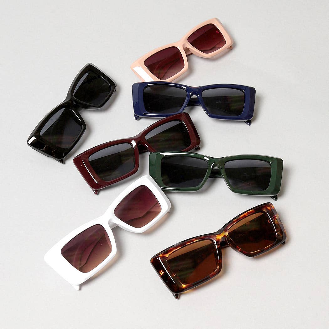Women's Bold Rectangular Frame Sunglasses