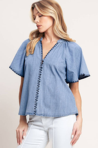 Coastal Breeze Flutter Top