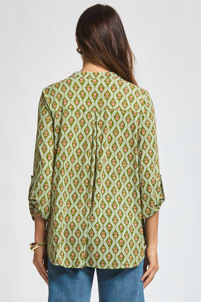 Fall Print Lizzy 3/4 Sleeve Top