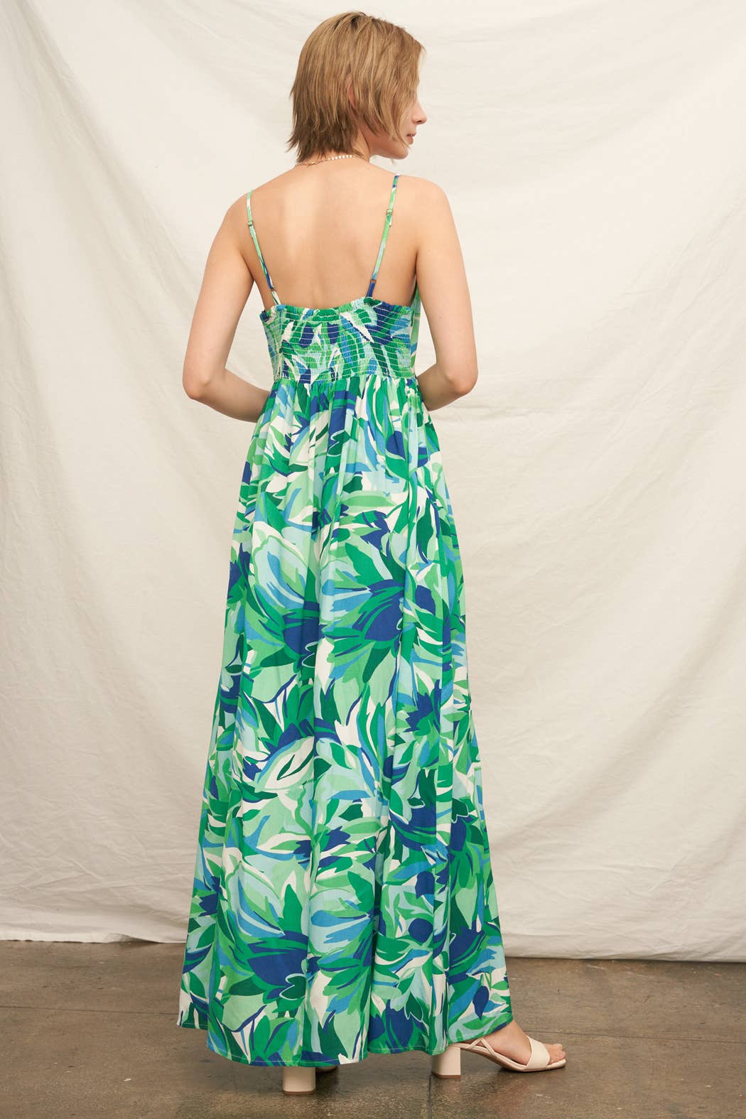 Printed Sleeveless Maxi Dress