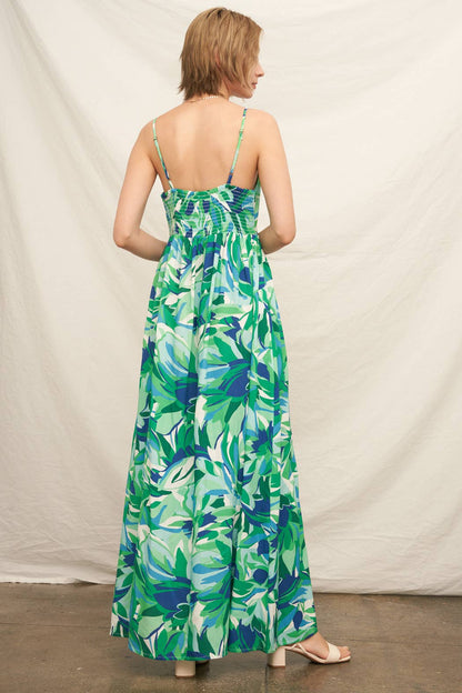Printed Sleeveless Maxi Dress