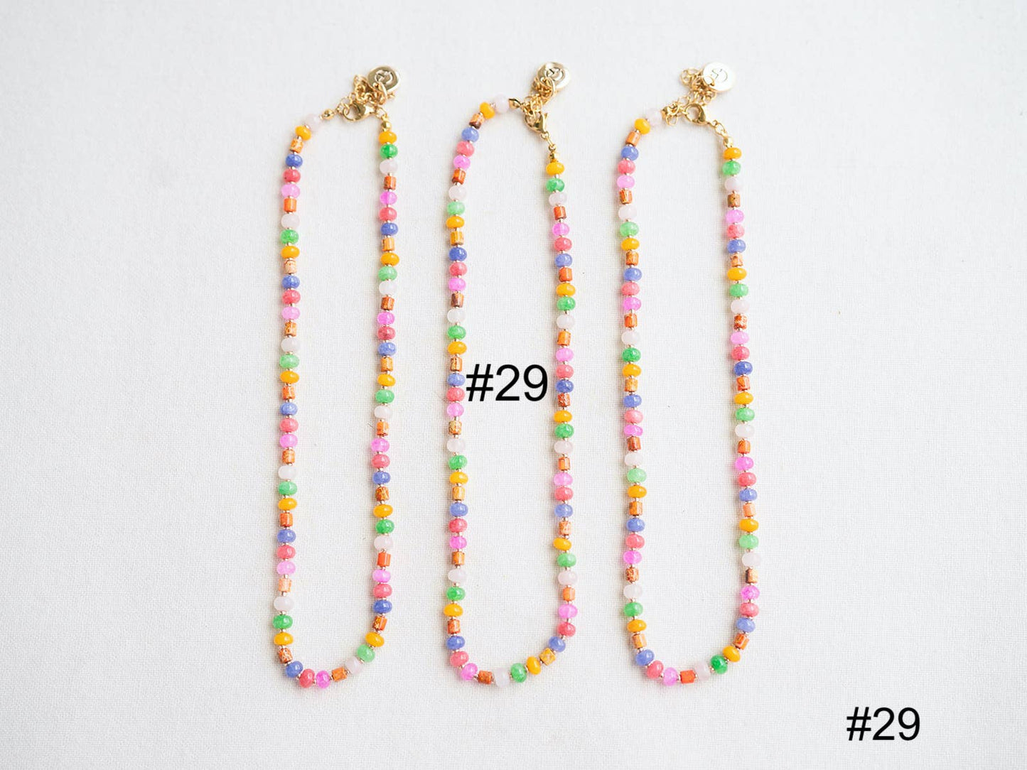 Colorful Beaded Gemstone Candy Necklace Trendy Jewelry