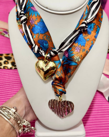 Trendy Scarf Charm Necklace 