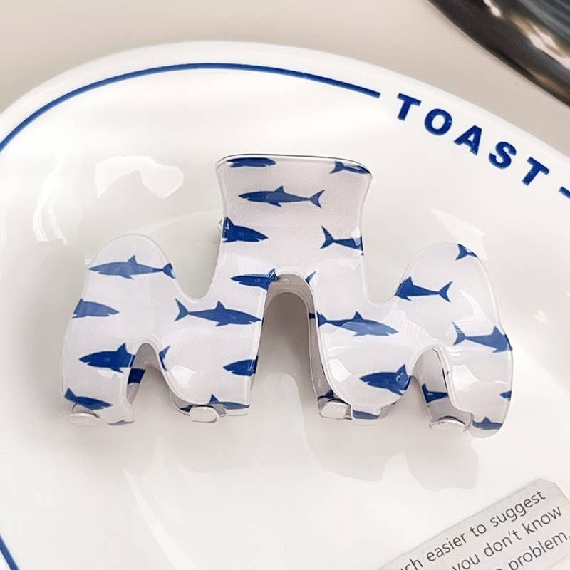 FRESH FISH STYLE RECTANGLE HAIR CLAW CLIPS | 40H976