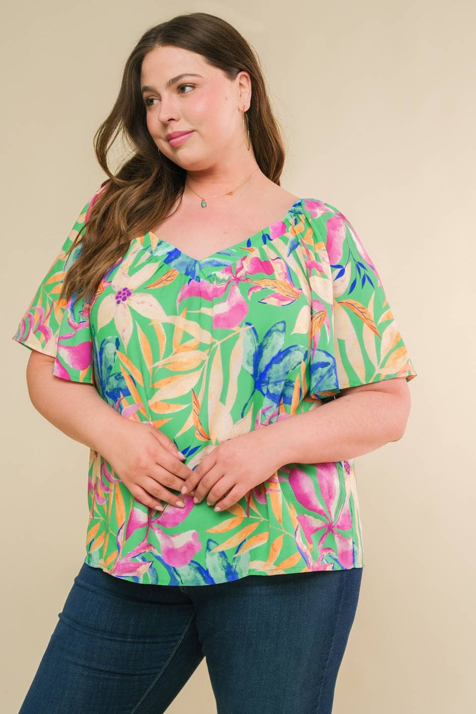 A printed woven top - ITP12487